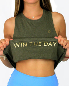 Win Cropped Tank- Forest